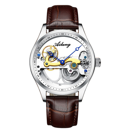 Reloj Mecánico Automático Hueco para Hombre con Banda de Silicona - Image 2