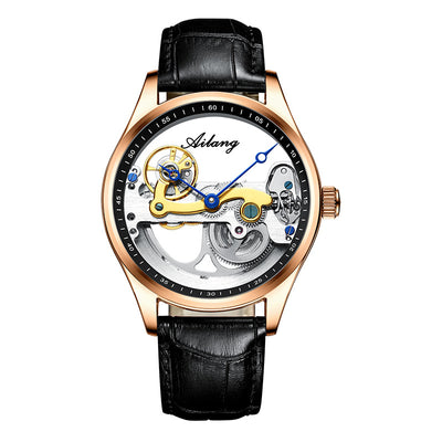 Reloj Mecánico Automático Hueco para Hombre con Banda de Silicona - Image 5