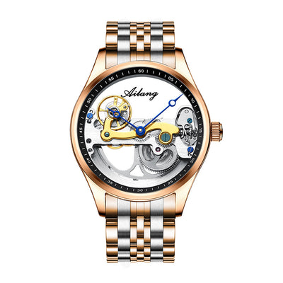 Reloj Mecánico Automático Hueco para Hombre con Banda de Silicona - Image 10