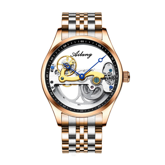 Reloj Mecánico Automático Hueco para Hombre con Banda de Silicona - Image 10