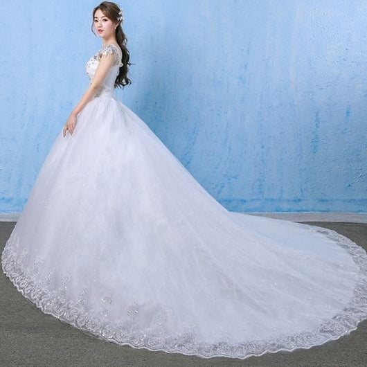 Vestido de Novia Elegante con Diamantes, Diseño Asimétrico para Primavera y Verano - Image 5