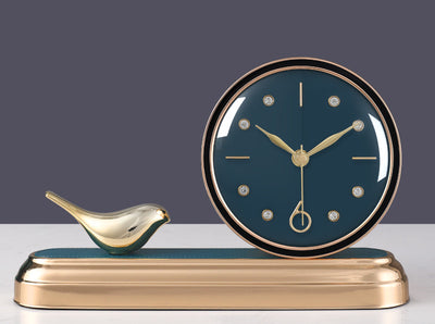 Reloj de Escritorio Silencioso con Diseño Artístico de Pájaros - Image 3