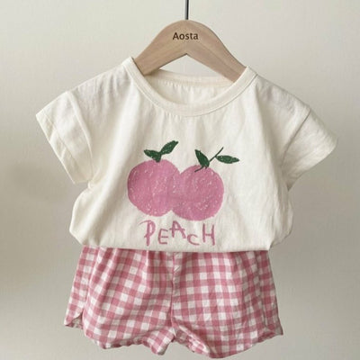 Traje Corto de Algodón con Estampado de Frutas - Fresco y Cómodo - Image 10