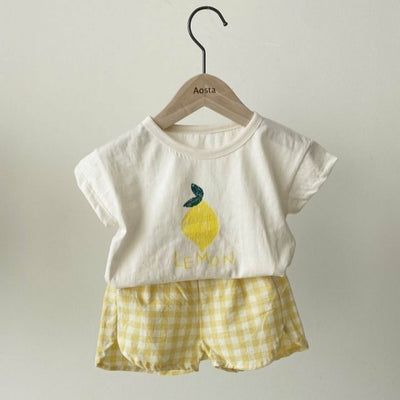 Traje Corto de Algodón con Estampado de Frutas - Fresco y Cómodo - Image 5