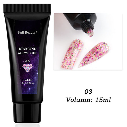 Adhesivo Profesional para Extensiones de Uñas con Cristales Brillantes - Image 2