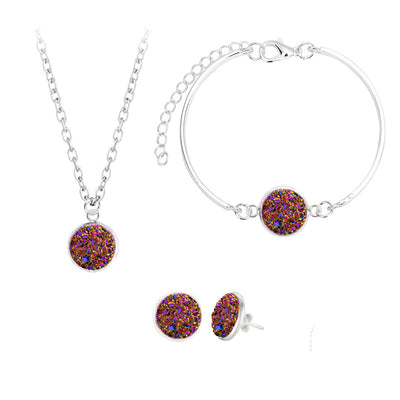 Conjunto de Joyas con Cristales Naturales - Aretes, Pulsera y Collar - Image 17
