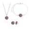 Conjunto de Joyas con Cristales Naturales - Aretes, Pulsera y Collar