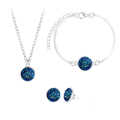 Conjunto de Joyas con Cristales Naturales - Aretes, Pulsera y Collar - Image 2