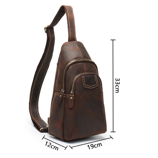 Bolsa Mensajero de Cuero Retro para Hombre - Gran Capacidad con Cuero Crazy Horse - Image 6
