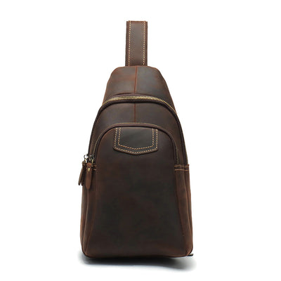 Bolsa Mensajero de Cuero Retro para Hombre - Gran Capacidad con Cuero Crazy Horse - Image 7