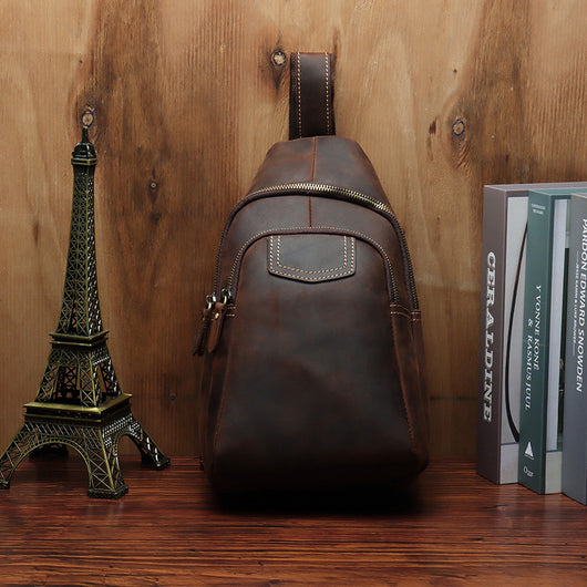 Bolsa Mensajero de Cuero Retro para Hombre - Gran Capacidad con Cuero Crazy Horse - Image 4