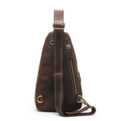 Bolsa Mensajero de Cuero Retro para Hombre - Gran Capacidad con Cuero Crazy Horse - Image 3