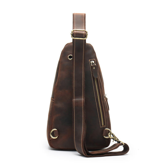 Bolsa Mensajero de Cuero Retro para Hombre - Gran Capacidad con Cuero Crazy Horse - Image 3