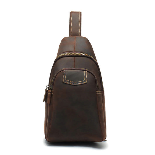 Bolsa Mensajero de Cuero Retro para Hombre - Gran Capacidad con Cuero Crazy Horse - Image 2