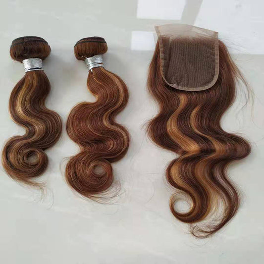 Extensiones de Cabello Natural Ondulado Efecto Piano - Paquete de Cabello Humano