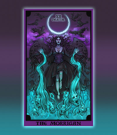 Cthulhu Hierophant tarot card tapestry featuring a green Cthulhu monster over a submerged city with cultists. - Image 6