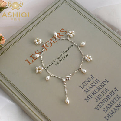 Pulsera de Perlas de Agua Dulce Ashchi en Plata de Ley 925 - Image 8