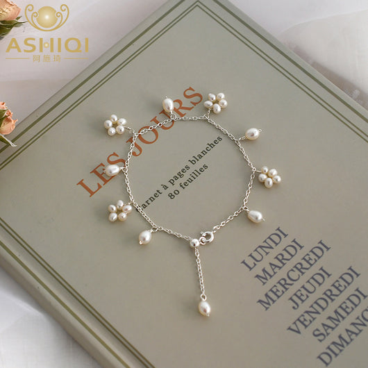 Pulsera de Perlas de Agua Dulce Ashchi en Plata de Ley 925 - Image 8