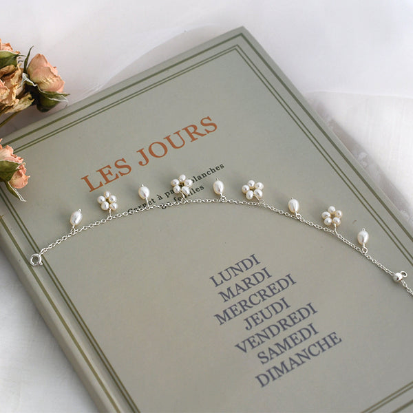 Pulsera de Perlas de Agua Dulce Ashchi en Plata de Ley 925