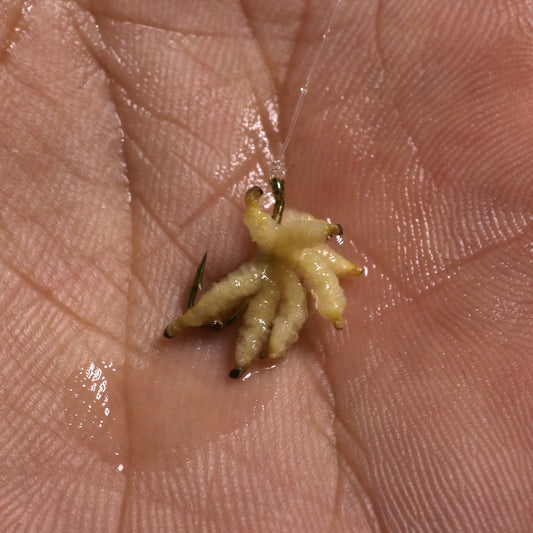 Anzuelo de Mosca con Cebo Artificial Simulado de Gusano Blanco para Pesca de Trucha - Image 2