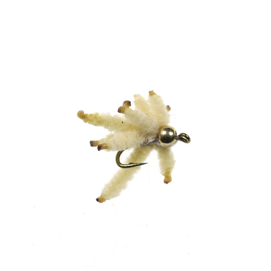 Anzuelo de Mosca con Cebo Artificial Simulado de Gusano Blanco para Pesca de Trucha