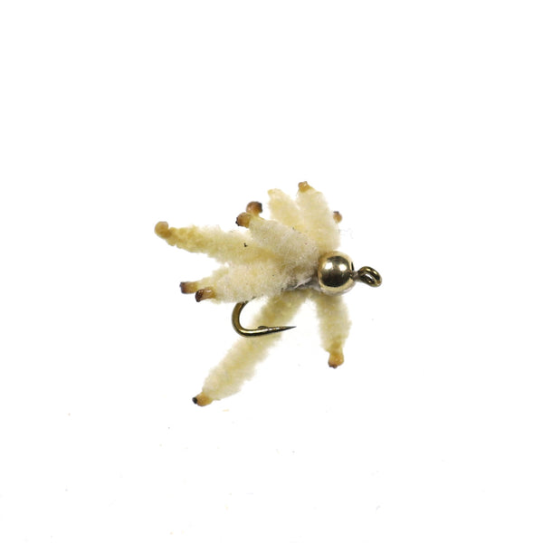 Anzuelo de Mosca con Cebo Artificial Simulado de Gusano Blanco para Pesca de Trucha