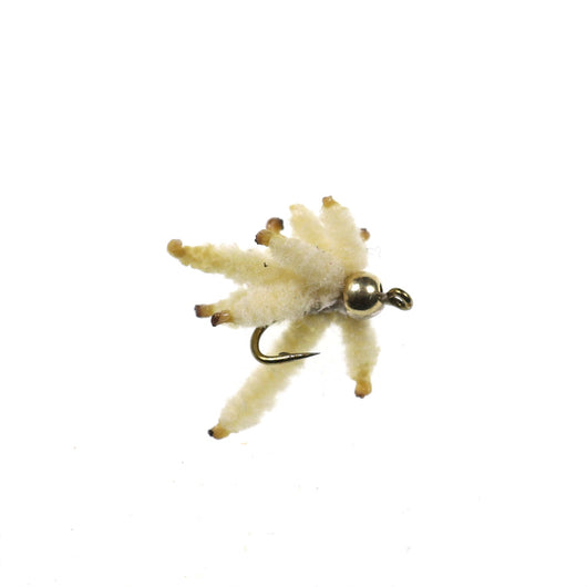 Anzuelo de Mosca con Cebo Artificial Simulado de Gusano Blanco para Pesca de Trucha