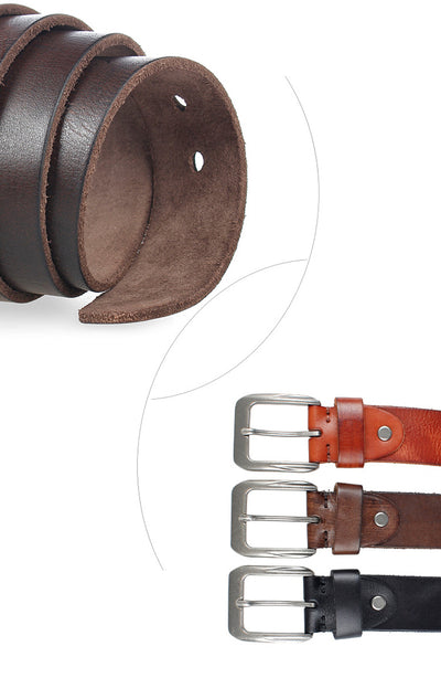 Cinturón de Cuero para Hombre - Diseño Retro Minimalista - Image 8