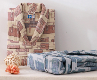 Bata de Algodón Puro para Parejas - Pijama Largo Absorbente Todo Clima Hombre y Mujer - Image 15