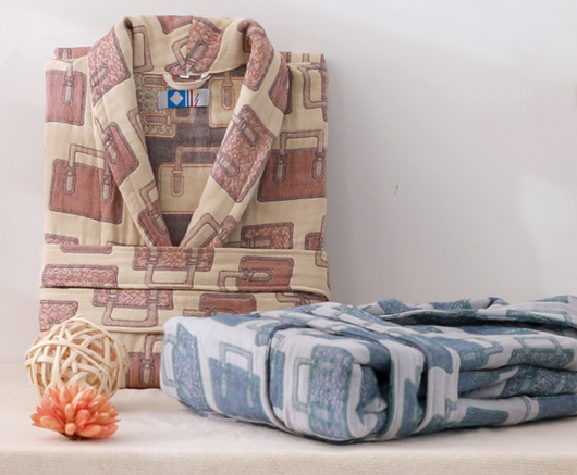 Bata de Algodón Puro para Parejas - Pijama Largo Absorbente Todo Clima Hombre y Mujer - Image 15