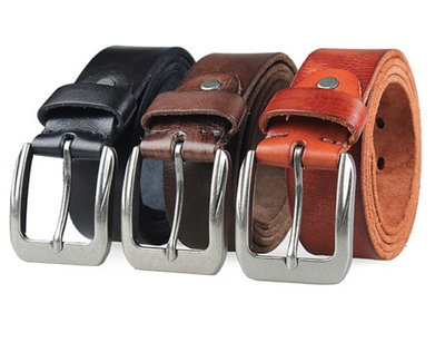 Cinturón de Cuero para Hombre - Diseño Retro Minimalista - Image 4