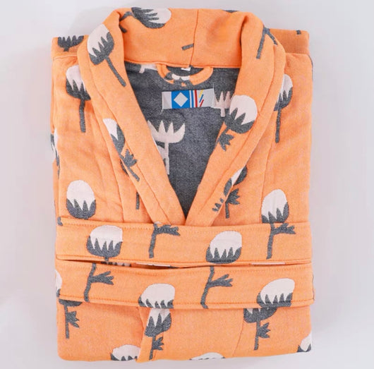 Bata de Algodón Puro para Parejas - Pijama Largo Absorbente Todo Clima Hombre y Mujer - Image 3