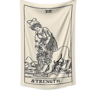 Retro yellow tapestry featuring a black and white illustration of 'The Sun' Tarot card with sunflowers and butterflies. - Image 12