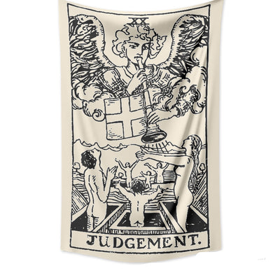 Retro yellow tapestry featuring a black and white illustration of 'The Sun' Tarot card with sunflowers and butterflies. - Image 17