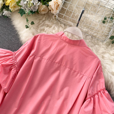 Blusa Elegante con Volantes Multicapas y Mangas Acampanadas - Image 8