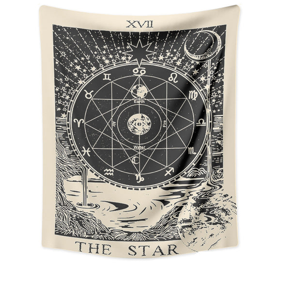 Tapiz Astrológico Destino Tarot - Decoración Retro Mística