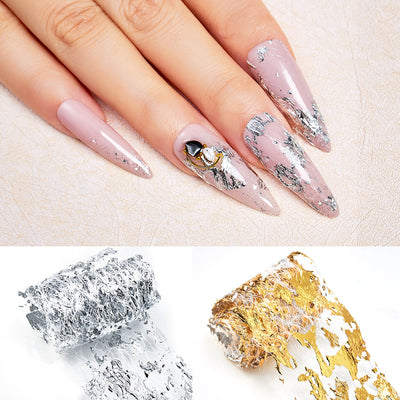 Papel de Foil Dorado y Plateado para Nail Art - Malla Decorativa Sally - Image 4