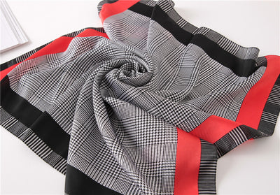 Pañuelo de Seda Estampado Coreano para Primavera y Verano con Protección Solar - Image 5