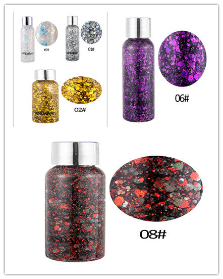 Gel Glitter Multiuso para Uñas, Cabello, Cuerpo y Rostro - Lentejuelas Sueltas Festival - Image 11