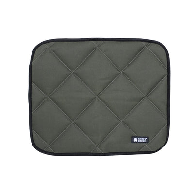 Dark gray quilted pet mat with diamond stitching and black trim, suitable for dogs and cats. - Image 5