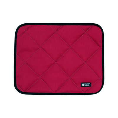 Dark gray quilted pet mat with diamond stitching and black trim, suitable for dogs and cats. - Image 3