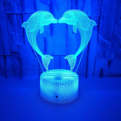 Caja de Regalo Personalizada con Luz 3D Delfín Ilusión LED - Image 6