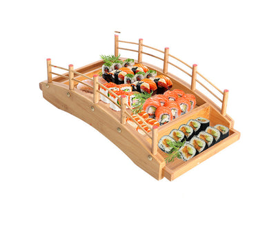Tabla de Sushi de Bambú con Diseño de Barca Dragon - Presentación Premium para Sashimi - Image 6