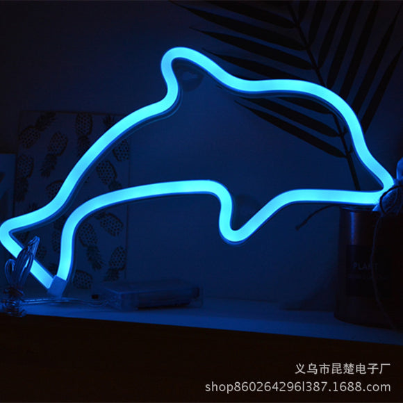 Luces Neón LED Luna para Dormitorio - Decoración USB y Batería Recargable