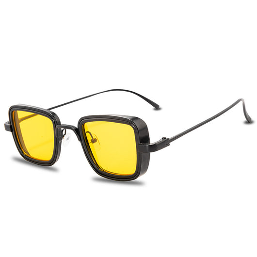 Gafas de Sol Steampunk Vintage para Hombre Marco Metal Cuadrado - Image 15