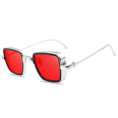 Gafas de Sol Steampunk Vintage para Hombre Marco Metal Cuadrado - Image 17