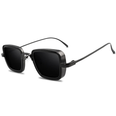 Gafas de Sol Steampunk Vintage para Hombre Marco Metal Cuadrado