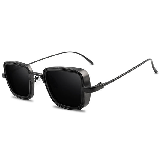 Gafas de Sol Steampunk Vintage para Hombre Marco Metal Cuadrado