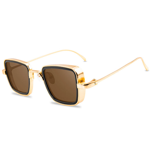 Gafas de Sol Steampunk Vintage para Hombre Marco Metal Cuadrado - Image 3