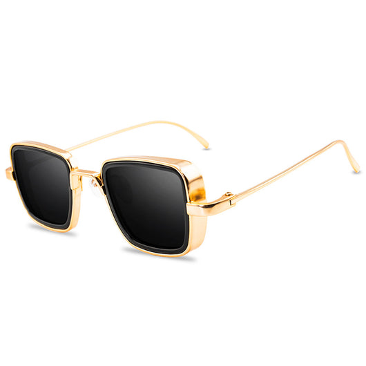 Gafas de Sol Steampunk Vintage para Hombre Marco Metal Cuadrado - Image 2